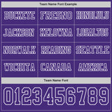 Custom Purple White Long Sleeve Authentic Football Jersey