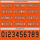 Custom Orange Black-White Long Sleeve Authentic Football Jersey