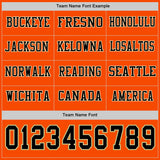 Custom Orange Black Cream-Old Gold Long Sleeve Authentic Football Jersey