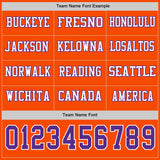 Custom Orange Purple-White Long Sleeve Authentic Football Jersey