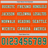 Custom Orange Kelly Green-White Long Sleeve Authentic Football Jersey