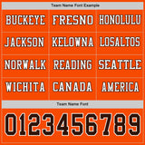 Custom Orange Brown-White Long Sleeve Authentic Football Jersey