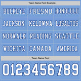 Custom Light Blue White-Royal Long Sleeve Authentic Football Jersey