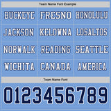 Custom Light Blue Navy-White Long Sleeve Authentic Football Jersey