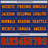 Custom Royal Red-Gold Long Sleeve Authentic Football Jersey