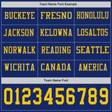 Custom Royal Yellow Long Sleeve Authentic Football Jersey
