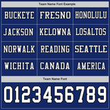 Custom Royal White-Black Long Sleeve Authentic Football Jersey