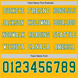 Custom Gold Kelly Green-White Long Sleeve Authentic Football Jersey
