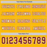 Custom Gold Crimson-White Long Sleeve Authentic Football Jersey