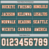 Custom Midnight Green White-Orange Long Sleeve Authentic Football Jersey