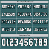 Custom Midnight Green White-Black Long Sleeve Authentic Football Jersey