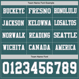 Custom Midnight Green White-Gray Long Sleeve Authentic Football Jersey