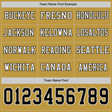 Custom Old Gold Black-White Long Sleeve Authentic Football Jersey