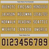 Custom Old Gold Brown-White Long Sleeve Authentic Football Jersey