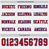 Custom White Red-Royal Long Sleeve Authentic Football Jersey