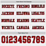 Custom White Red-Black Long Sleeve Authentic Football Jersey