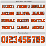Custom White Orange-Black Long Sleeve Authentic Football Jersey