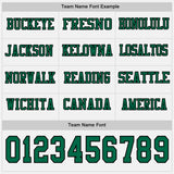 Custom White Kelly Green-Black Long Sleeve Authentic Football Jersey