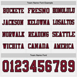 Custom White Crimson-Black Long Sleeve Authentic Football Jersey