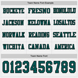 Custom White Midnight Green-Black Long Sleeve Authentic Football Jersey