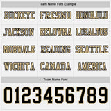 Custom White Black-Vegas Gold Long Sleeve Authentic Football Jersey