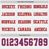 Custom White Purple-Orange Long Sleeve Authentic Football Jersey