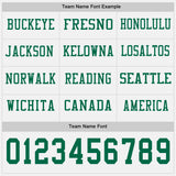 Custom White Kelly Green Long Sleeve Authentic Football Jersey