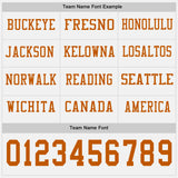 Custom White Texas Orange Long Sleeve Authentic Football Jersey