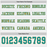 Custom White Teal-Old Gold Long Sleeve Authentic Football Jersey