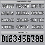 Custom Gray Black-White Long Sleeve Authentic Football Jersey