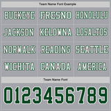 Custom Gray Green-White Long Sleeve Authentic Football Jersey