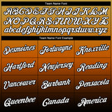 Custom Old Gold White Orange-Black Fishing Rainbow Trout Fish Gradient Long Sleeve Performance T-Shirt