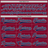 Custom Maroon Navy-Gray Hockey Jersey