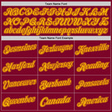 Custom Maroon Gold Authentic Throwback Basketball Jersey