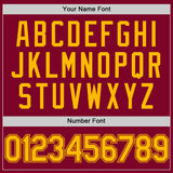 Custom Maroon Gold Authentic Throwback Basketball Jersey