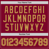 Custom Maroon Old Gold Authentic Throwback Basketball Jersey