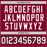 Custom Maroon White-Black Authentic Throwback Basketball Jersey