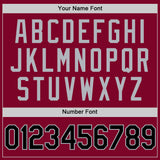 Custom Maroon Black-Gray Authentic Throwback Basketball Jersey