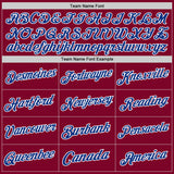 Custom Maroon Royal-White Authentic Throwback Basketball Jersey