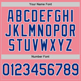 Custom Medium Pink Royal-White Authentic Baseball Jersey