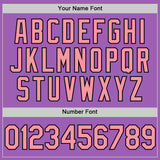 Custom Medium Purple Medium Pink-Black Authentic Baseball Jersey