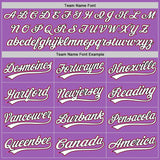 Custom Medium Purple Pink-Black Authentic Baseball Jersey