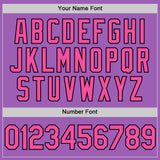 Custom Medium Purple Pink-Black Authentic Baseball Jersey