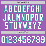 Custom Medium Purple White-Teal Authentic Baseball Jersey