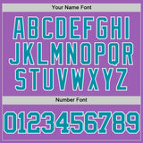 Custom Medium Purple Teal-White Authentic Basketball Jersey