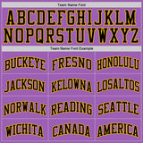 Custom Medium Purple Black-Gold Authentic Basketball Jersey