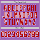 Custom Medium Purple Red-White Authentic Basketball Jersey
