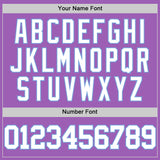 Custom Medium Purple White-Light Blue Authentic Basketball Jersey