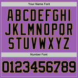 Custom Medium Purple Black-Old Gold Authentic Basketball Jersey