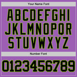 Custom Medium Purple Black-Neon Green Authentic Basketball Jersey